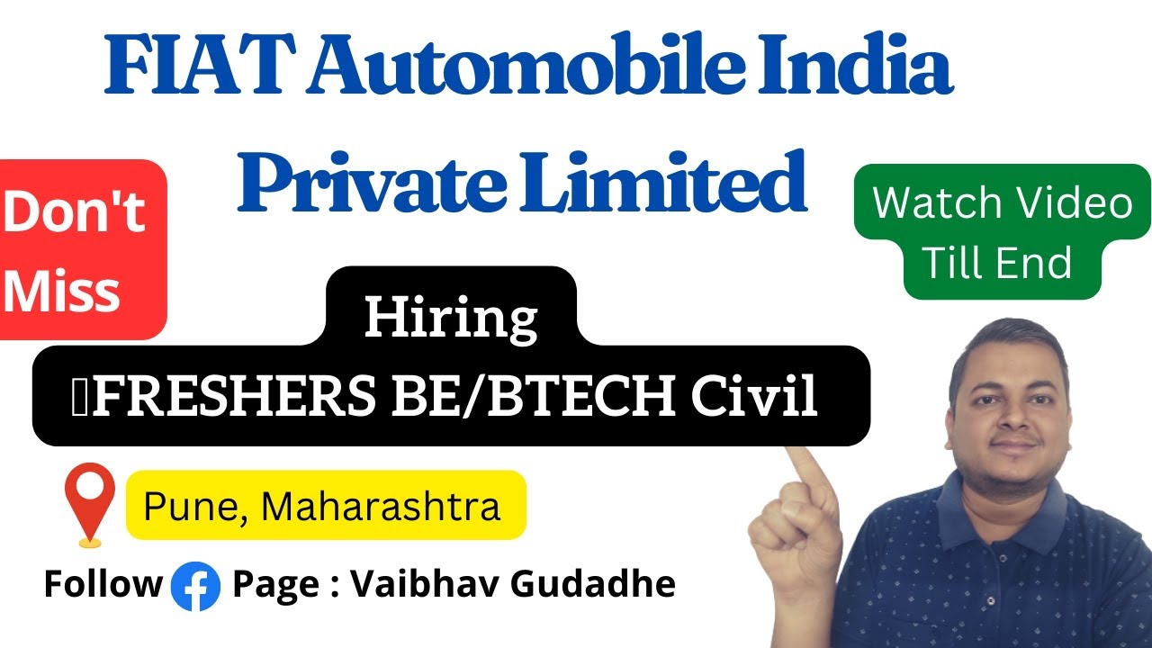 🔥BE Civil Engineering BTECH Civil engineering Jobs Vacancies Pune 🔥Freshers Jobs Pune Job Pune Jobs