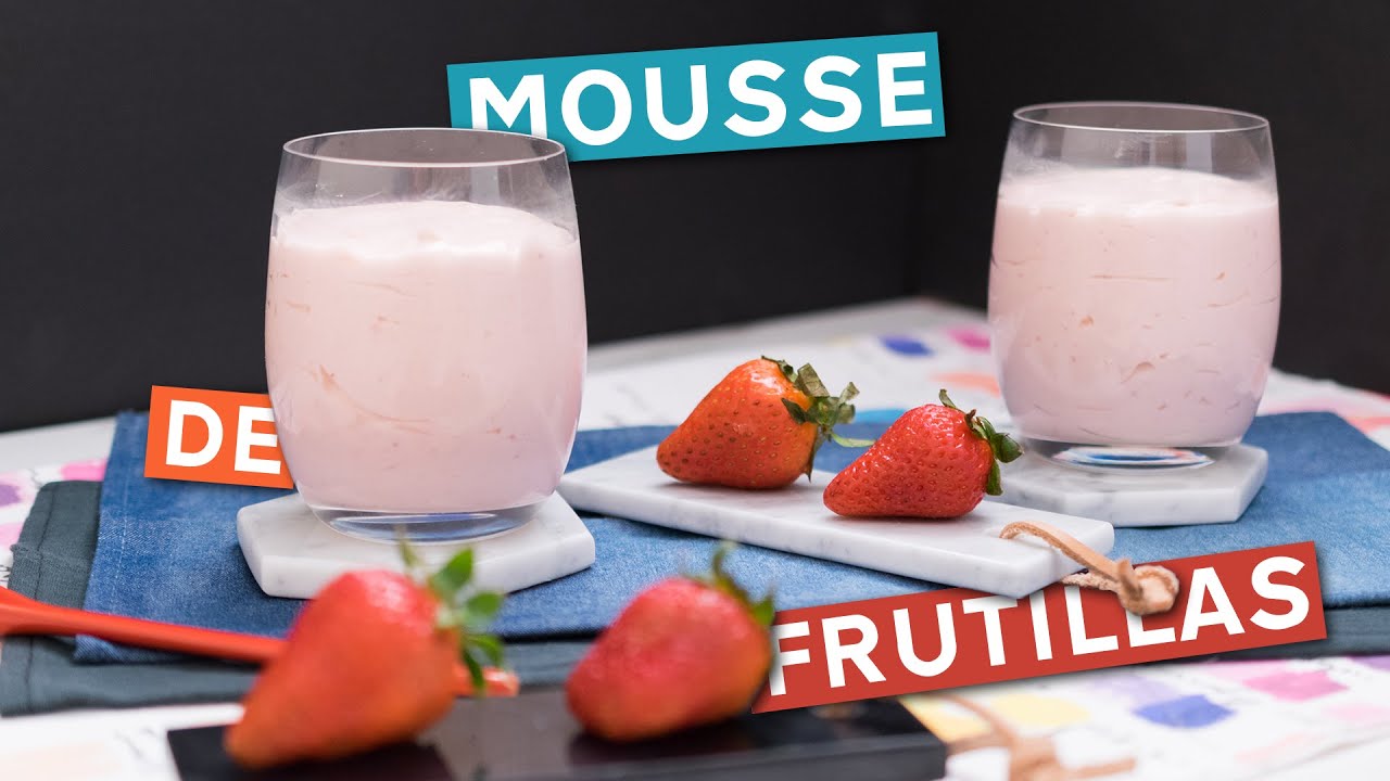 Como Preparar Mousse de Frutillas 🍓
