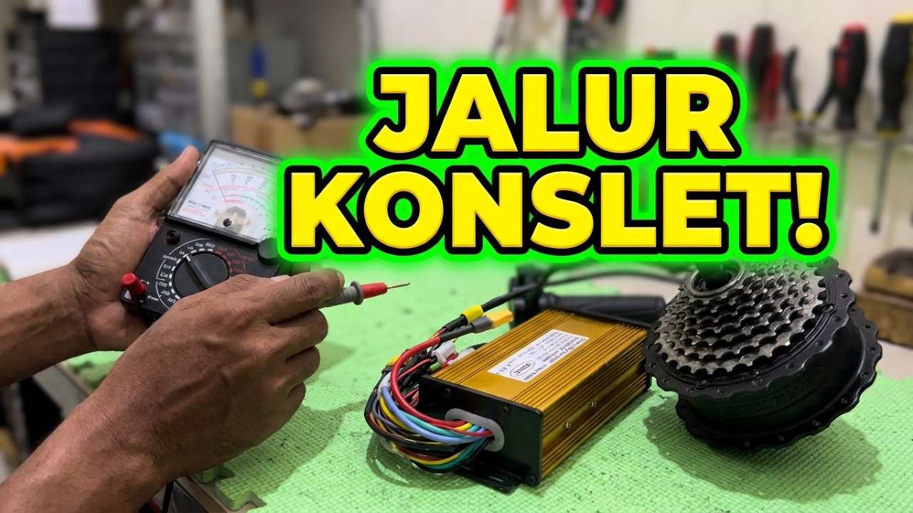[SERVIS VLOG] Diagnosis menemukan masalah motor sepeda listrik EBIKE tidak bisa berputar