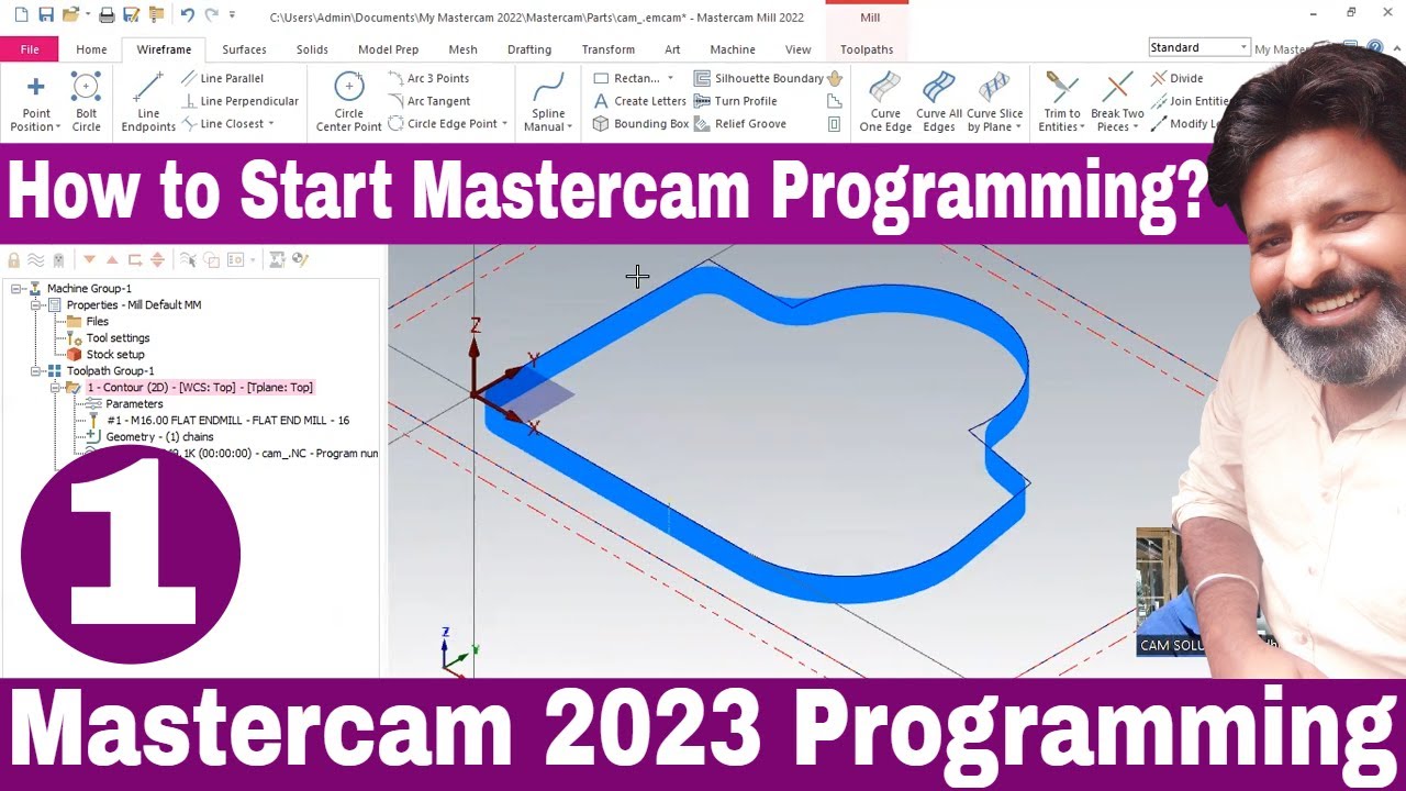 Mastercam Cnc Programming Tutorial for beginners | Mastercam 2023 -2022 Tutorial