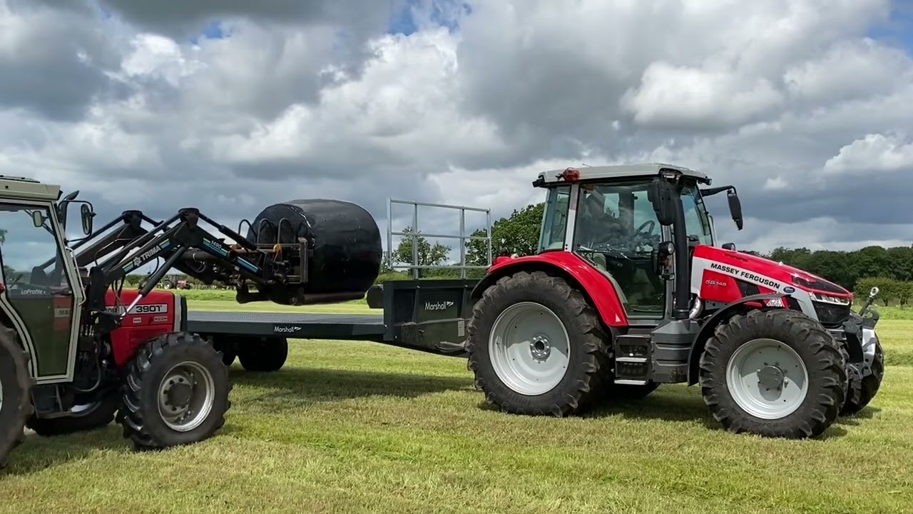 Cumbrian Silage 2024. Classic & modern MF & NH/ Mchale Fusion harvesting round bale silage