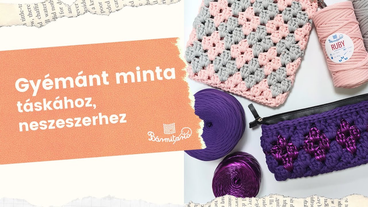 Gyémánt minta neszeszerhez, táskához - Pólófonalazz velünk!