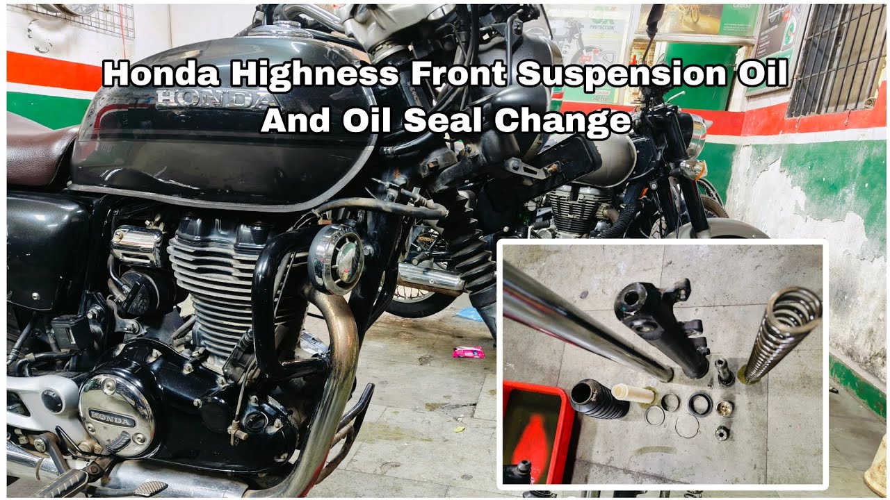 Honda Highness Front Suspension Oil And Oil Seal Change.