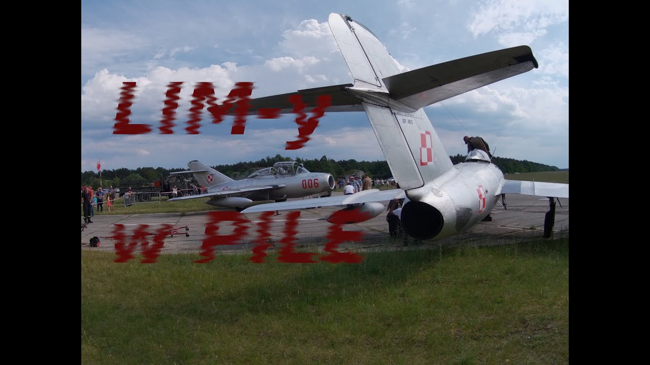 Samoloty LIM w Pile  Start, przelot pokazowy i lądowanie