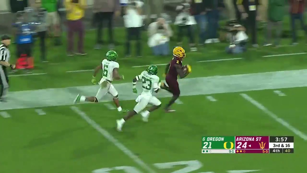 Brandon Aiyuk 81-Yard Touchdown Catch | Oregon vs Arizona State