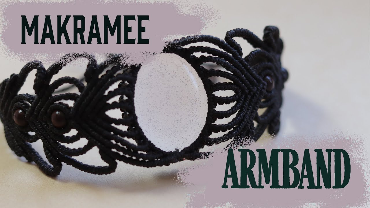 Makramee Armband mit Stein