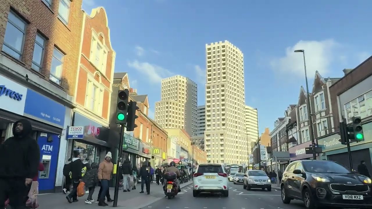 Driving through North West London - Ealing Road, Wembley High Road & Wembley Triangle