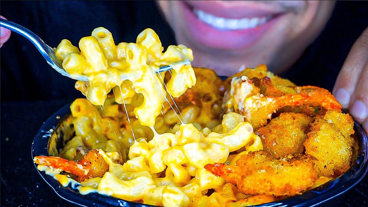 ASMR CHEESIEST MAC & CHEESE MUKBANG 먹방 STIRRING EATING MACARONI AND CHEESE NO TALKING JERRY