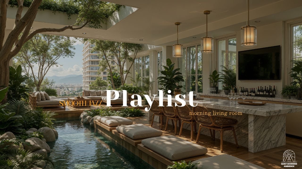 Luxury Jazz in Biophilic Living Space - Smooth Jazz Piano & Indoor Garden Ambience to Begin New Day