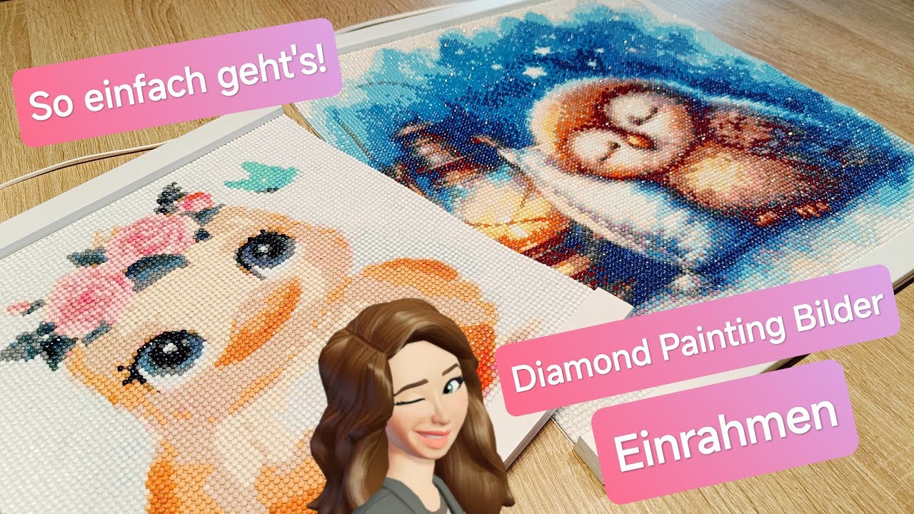 💎 Diamond Painting Bilder Einrahmen + Zuschneiden | Einfach + Günstig ✅ Tipps + Tricks 💡