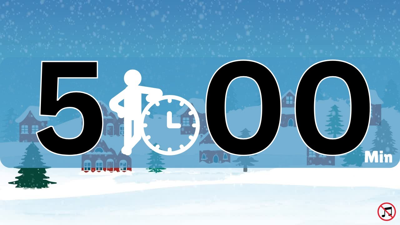 5 Minute Timer for Sleep 😴 | Cozy Winter Night Background