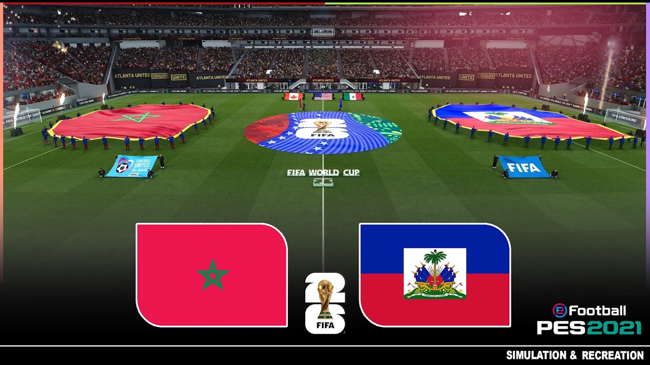 MOROCCO vs HAITI - World Cup 2026 Group Stage | Simulation PES Gameplay