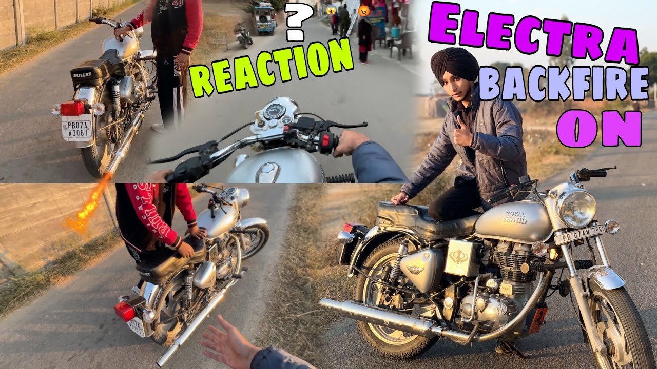 Electra Bullet back fire😱,New trick backfire on,Public reactions | Back fire machine