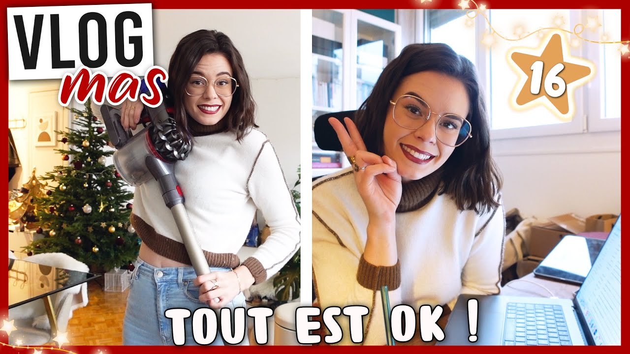 VLOGMAS 16 • Journée ménage et on travaille ensemble !