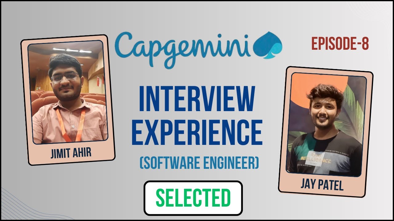 Capgemini Software Engineer Interview Experience | Placement Podcast Series ft. Jay Patel