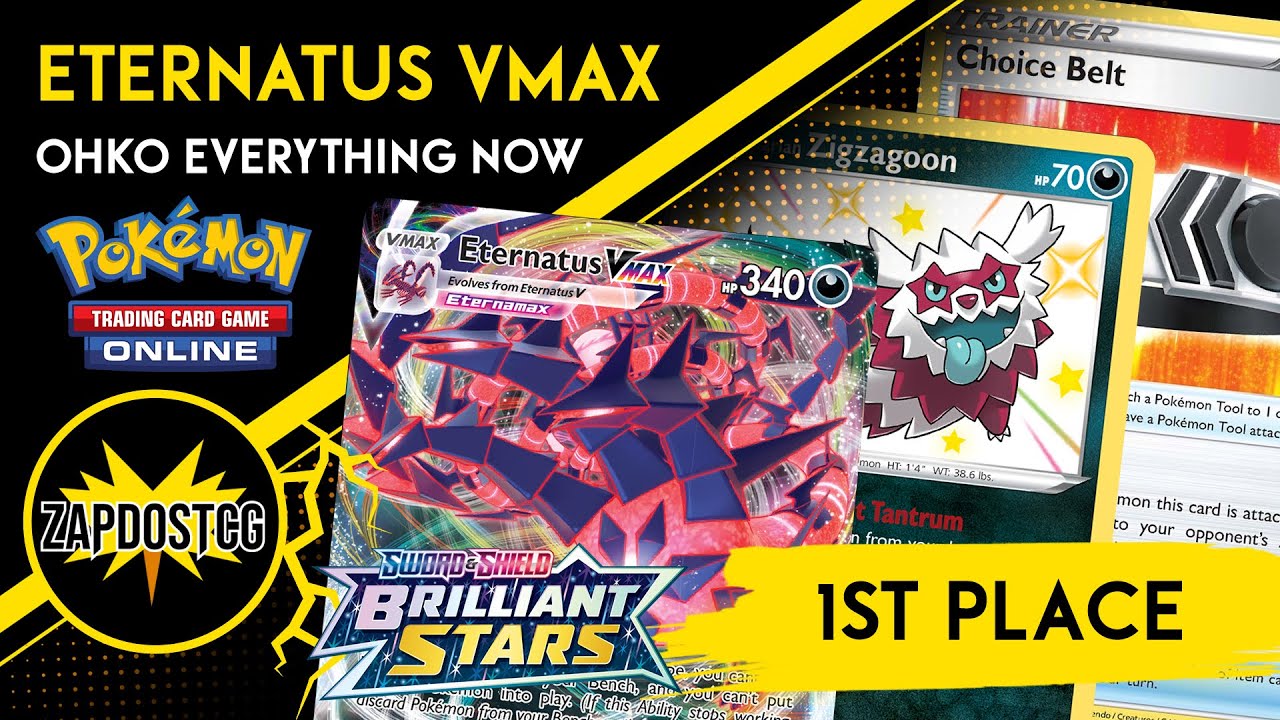 1st Place Eternatus VMAX Deck With Choice Belt From Brilliant Stars Is BUSTED (Pokemon TCG)