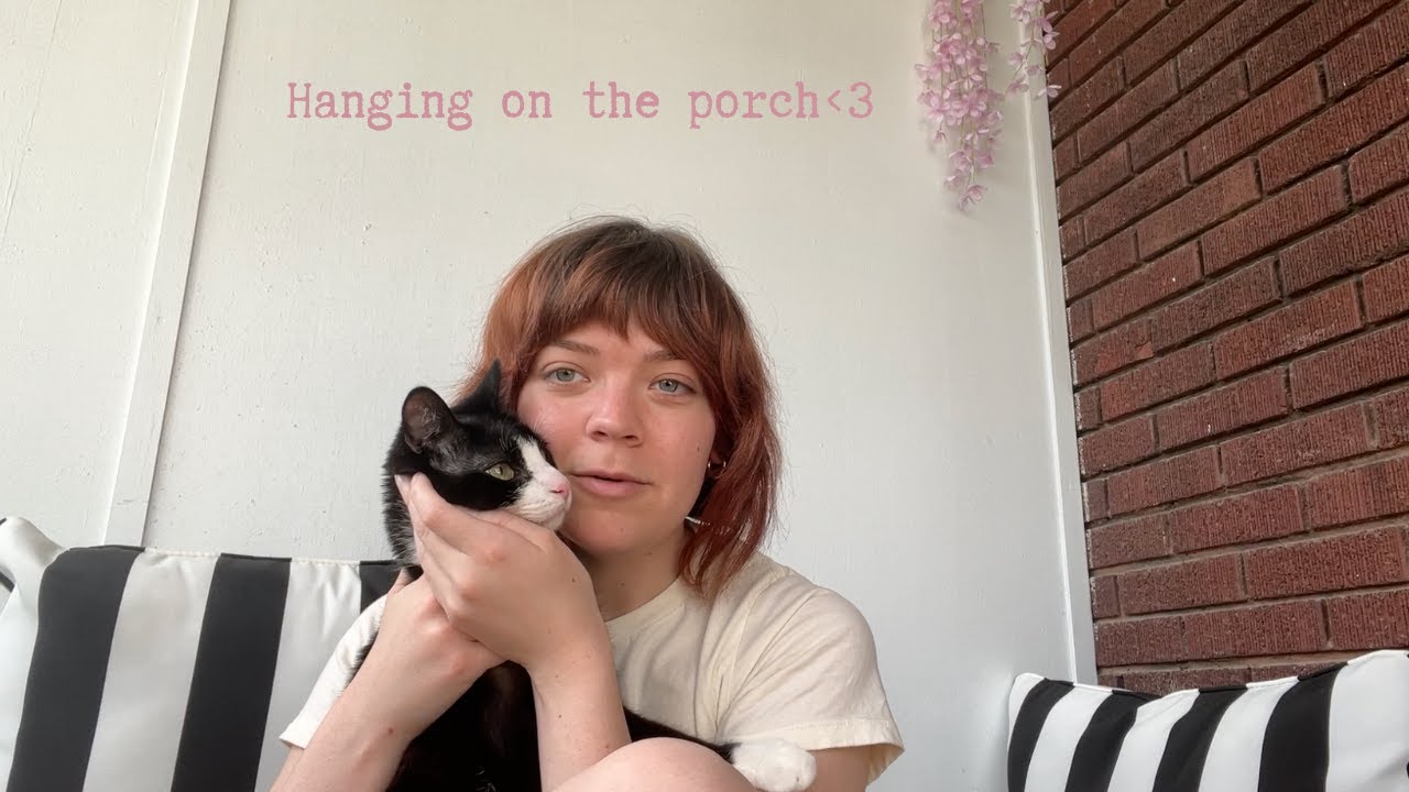 asmr porch ramble & outdoor sounds - flea market find & a chat on play