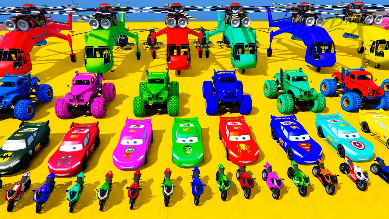 GTA 5 MULTIVERSE SPIDER MAN Car Racing Challenge Amazing Motorcycle Planes Homem aranha de Carros