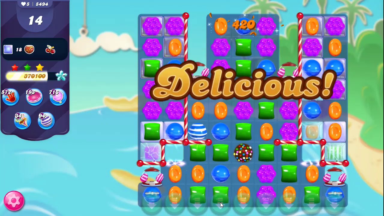 Candy Crush Saga Level 5494 NO BOOSTERS (second version)