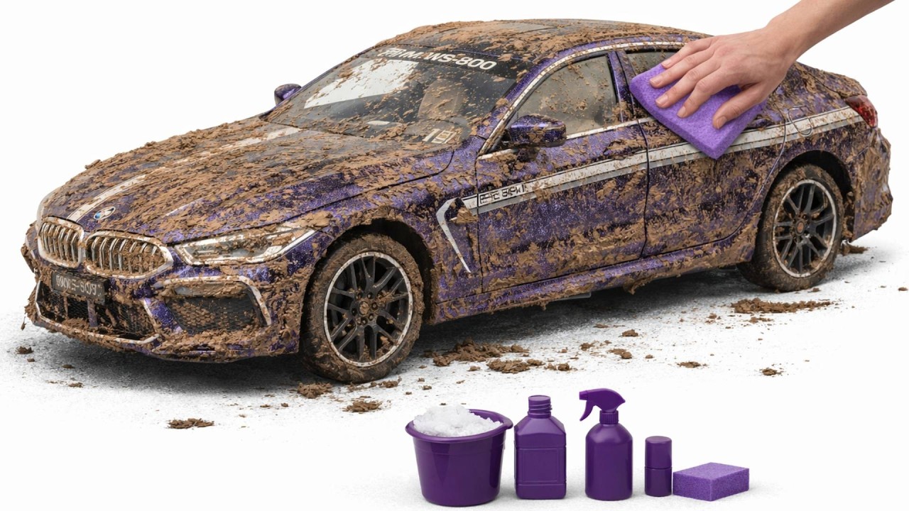 Super Realistic Cleaning of a 1:24 BMW M8 After an Extreme Off-Road Adventure 🥵