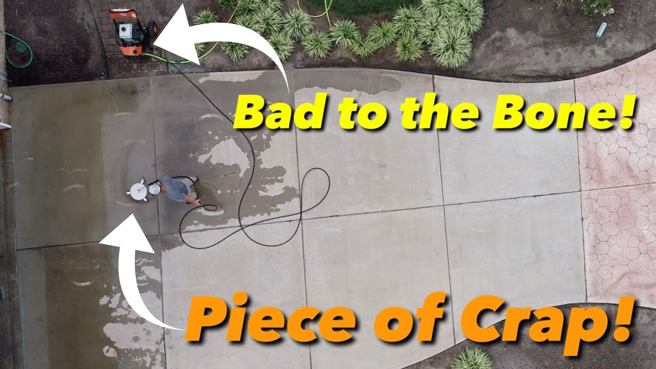 Dirty Driveway Pressure Washing - Stihl RB 800