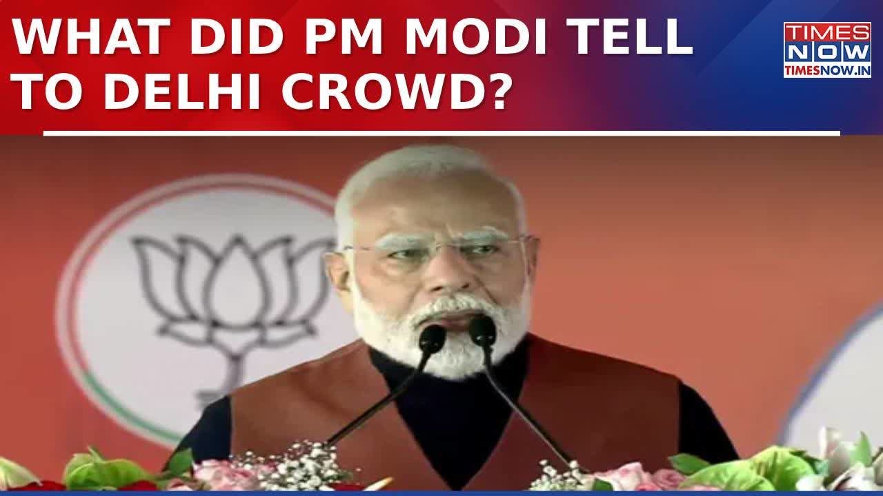 Delhi Election: PM Modi Targets AAP's Rule In Delhi With 'Aap-Da Nahi Sahenge' Slogan| Watch
