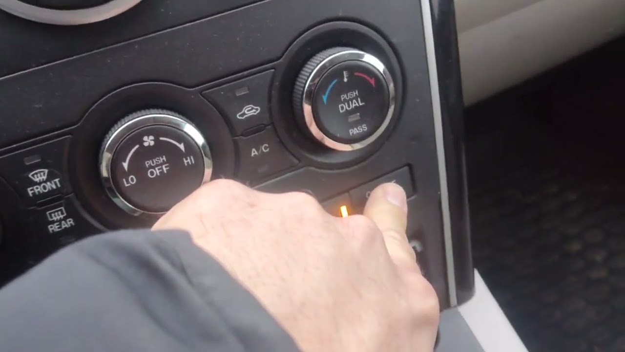 Adjust Fahrenheit to Celsius Mazda CX-9 2006 2007 2008 2009 2010 2011 2012 2013 2014 2015