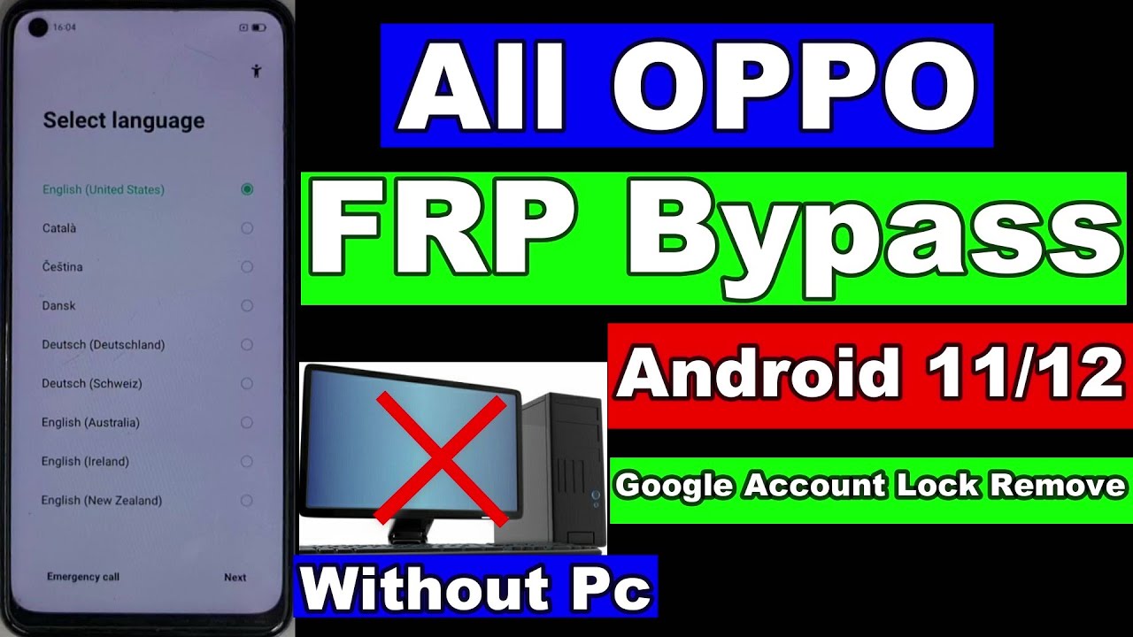 OPPO FRP/Google Account Bypass Android 11/12 Without Pc 100% Easy | OPPO FRP Bypass Android 12/11