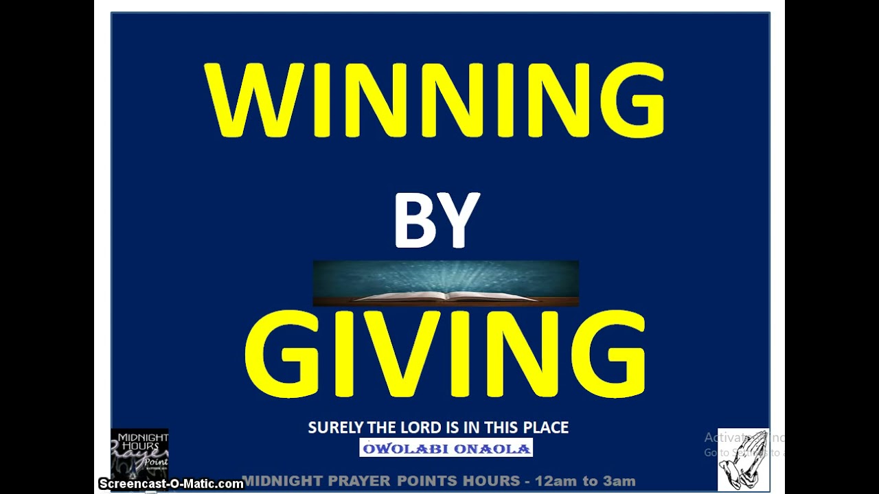 Winning By Giving - Owolabi Onaola