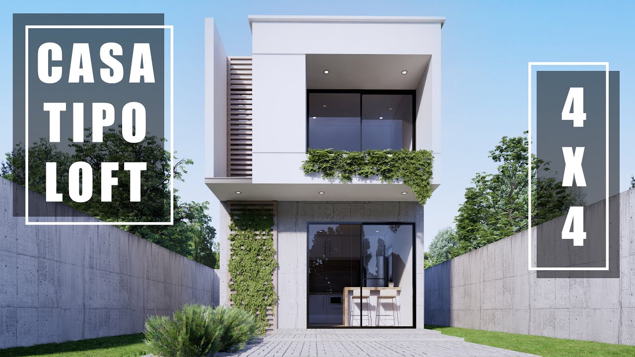 ¡CASA PEQUEÑA DE 4X4! - IDEA DE CASA PEQUEÑA TIPO LOFT