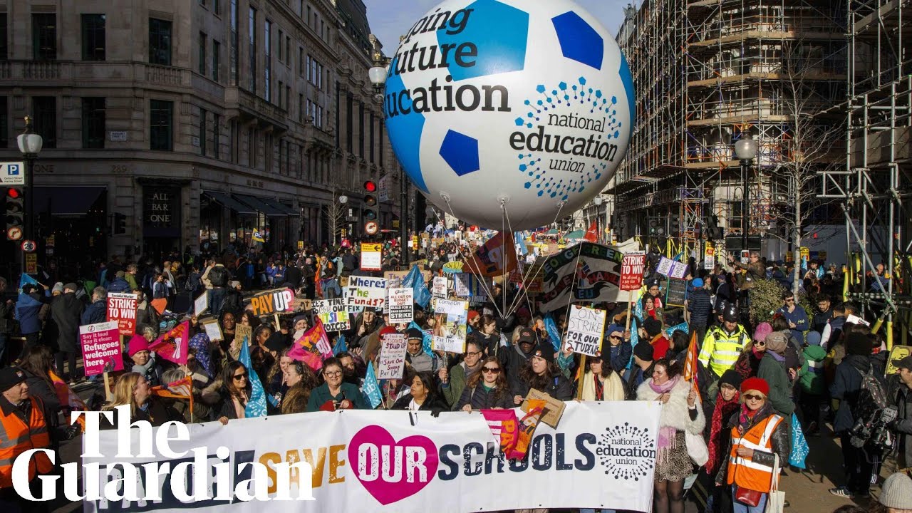 &lsquo;Overworked and underpaid&rsquo;: UK public sector workers strike over pay