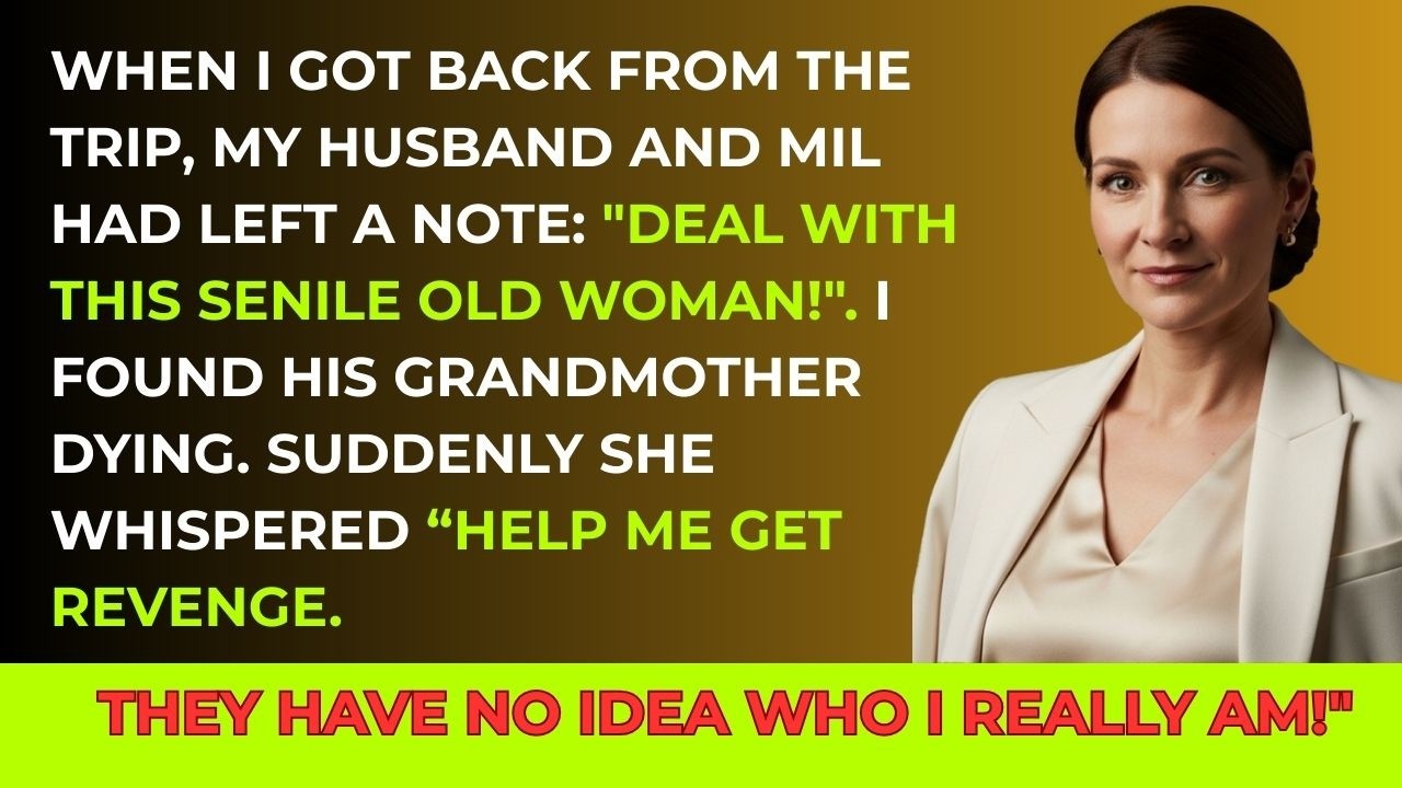 “Deal with this senile old woman.” I saw my husband’s grandmother dying. And…