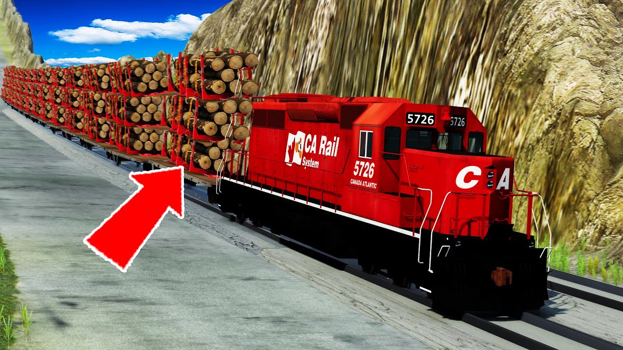 Overheated Brakes Freight Trains High-Speed Accidents ✅ BEAMNG.Drive STREAM
