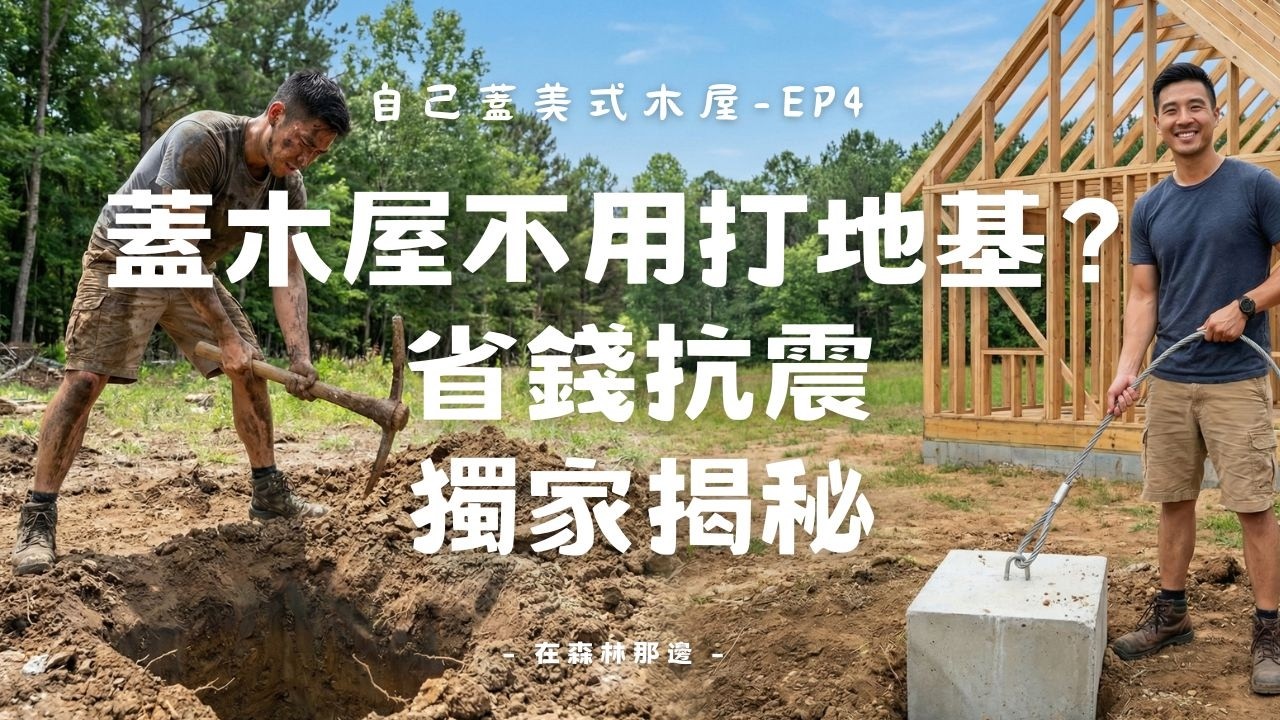 [DIY木屋 EP4] 蓋木屋竟然不用打地基？揭秘讓房子「抗震又防颱」的獨家工法！