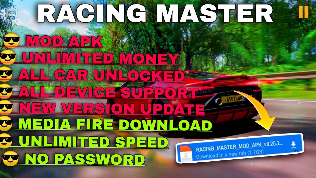 Racing Master Mod Apk Unlimited 🤑 Money All Car Unlocked 🔥 New Update 💰