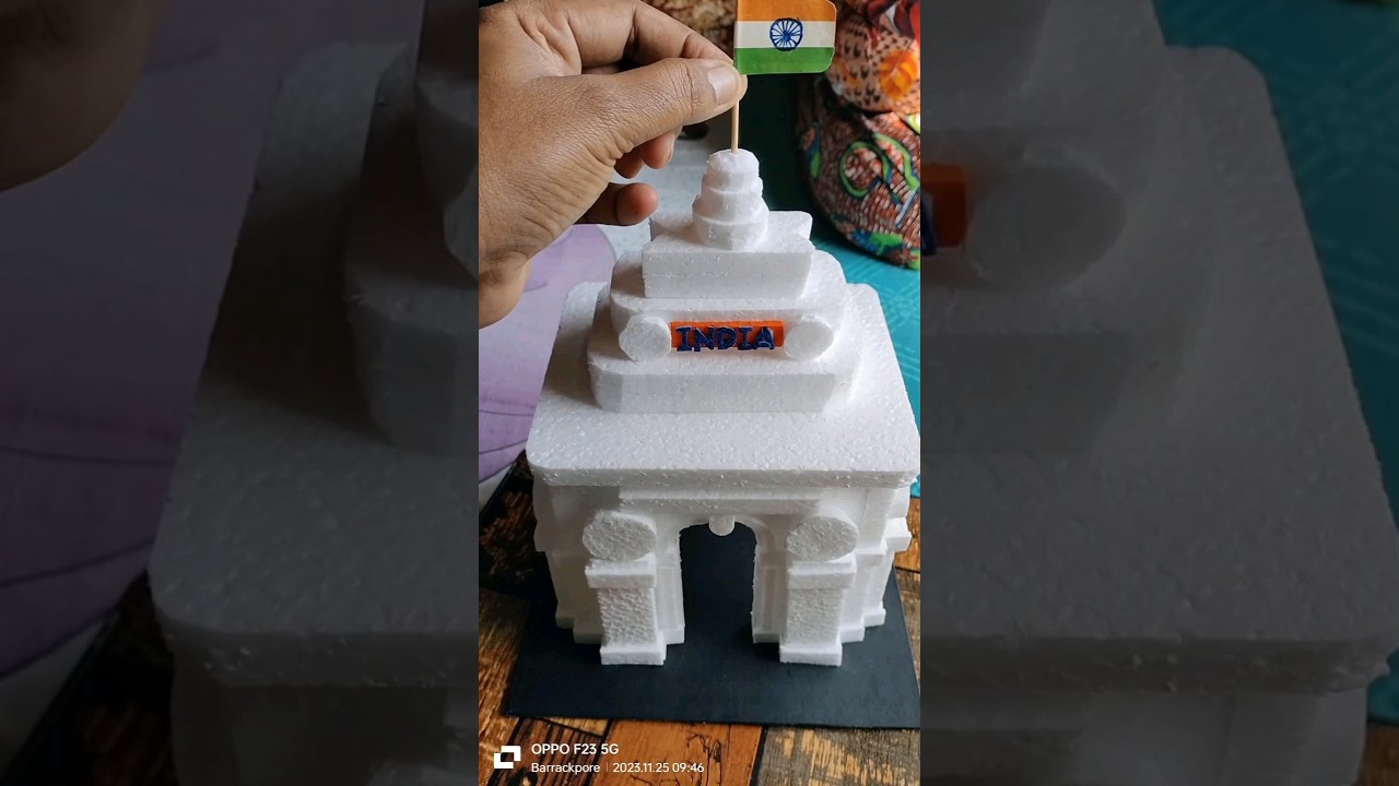 how to make india Gate /india Gate Model⛩️ #shorts #youtube #subscribe #short feed #trending #delhi