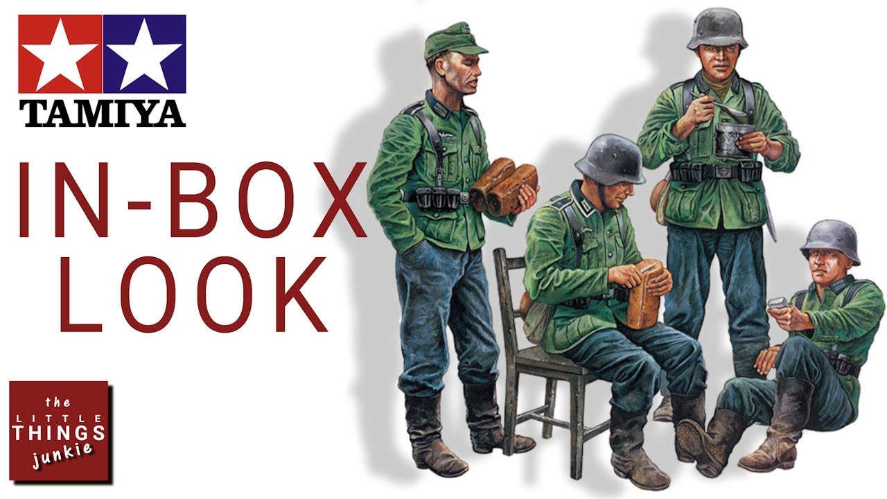 Tamiya 35129 German Soldiers At Rest - 1/35 figures inbox review.