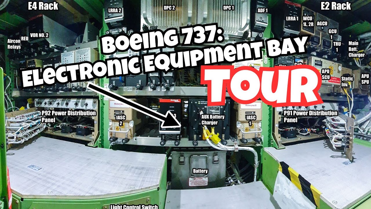 Boeing 737-8 (MAX): Экскурсия по отсеку электронного оборудования