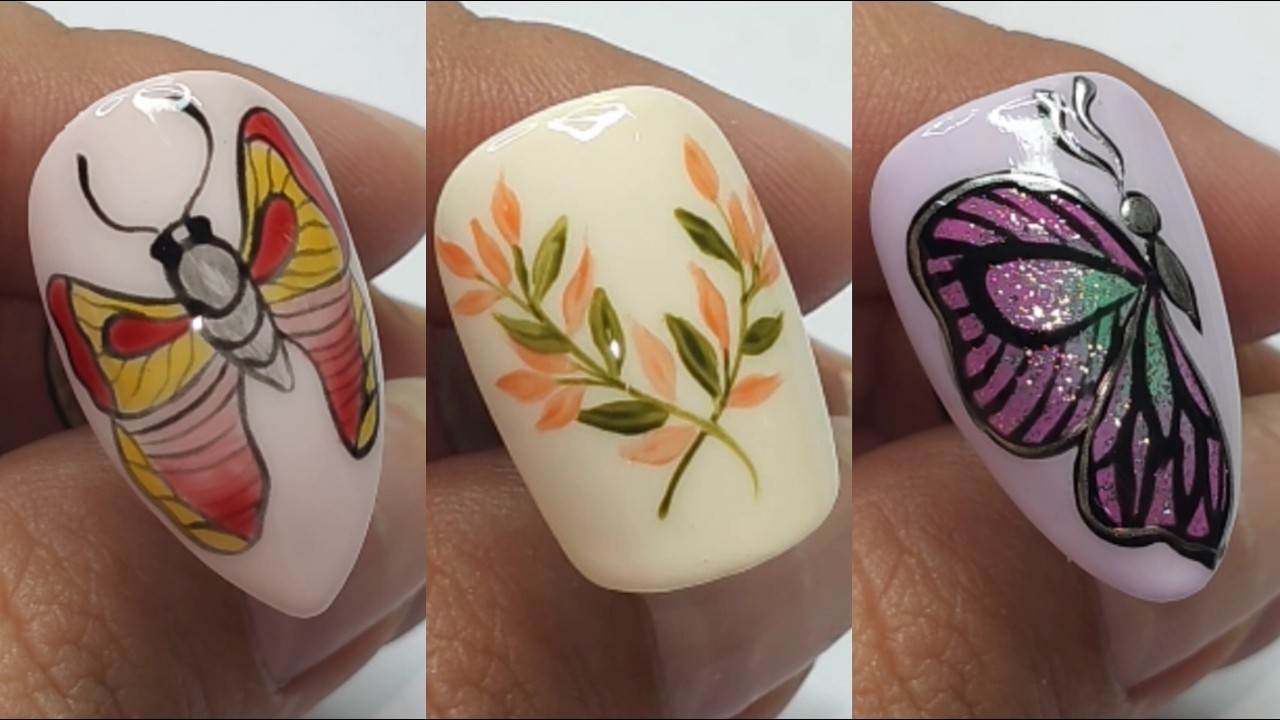 #316 Easy Nail Art Design at Home for Beginners 💅 Simple Cute Nail Tutorial Step by Step Guide