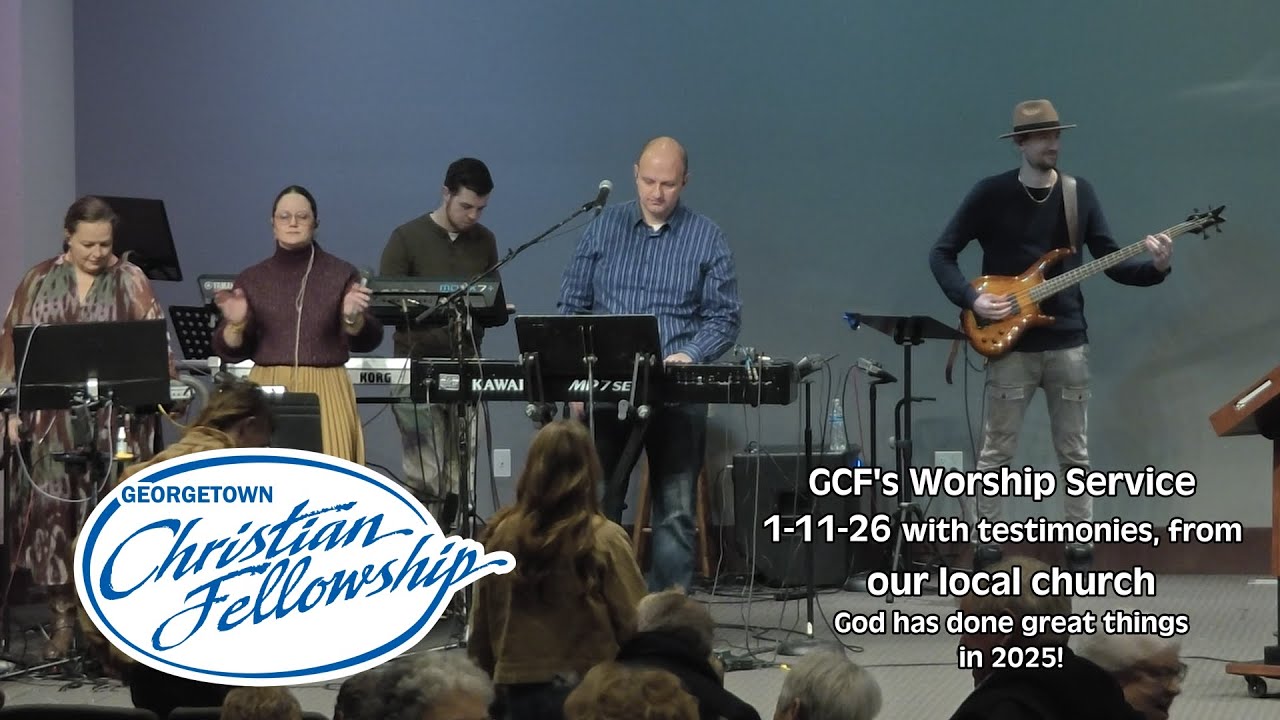 GCF's 1-1-26 online service with message by The Body Shares 'Testimony Sunday.'