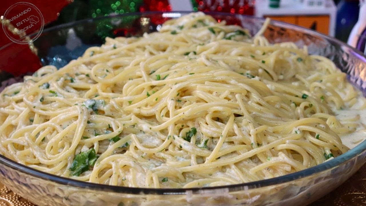 ESPAGUETI BLANCO CREMOSITO 😍 ¡La receta más fácil, rápida y deliciosa