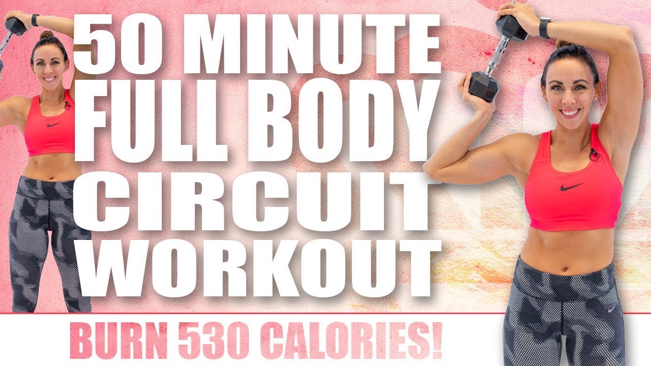 50 Minute FULL BODY CIRCUIT WORKOUT!  🔥Burn 530 Calories! 🔥Sydney Cummings