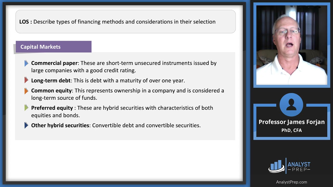 Sources of Capital (2022 CFA® Level I Reading 29 – Corporate Issuers)