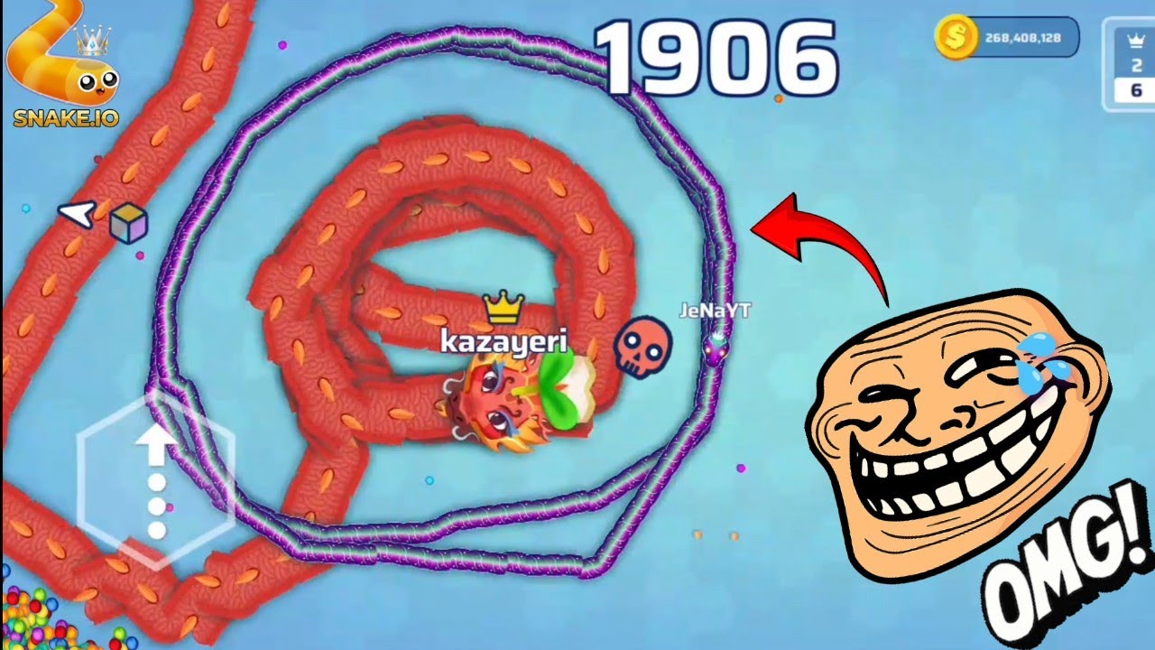 Snake.Io Funny Trap Gone Wrong 😟 Epic Snake Io Gameplay 
