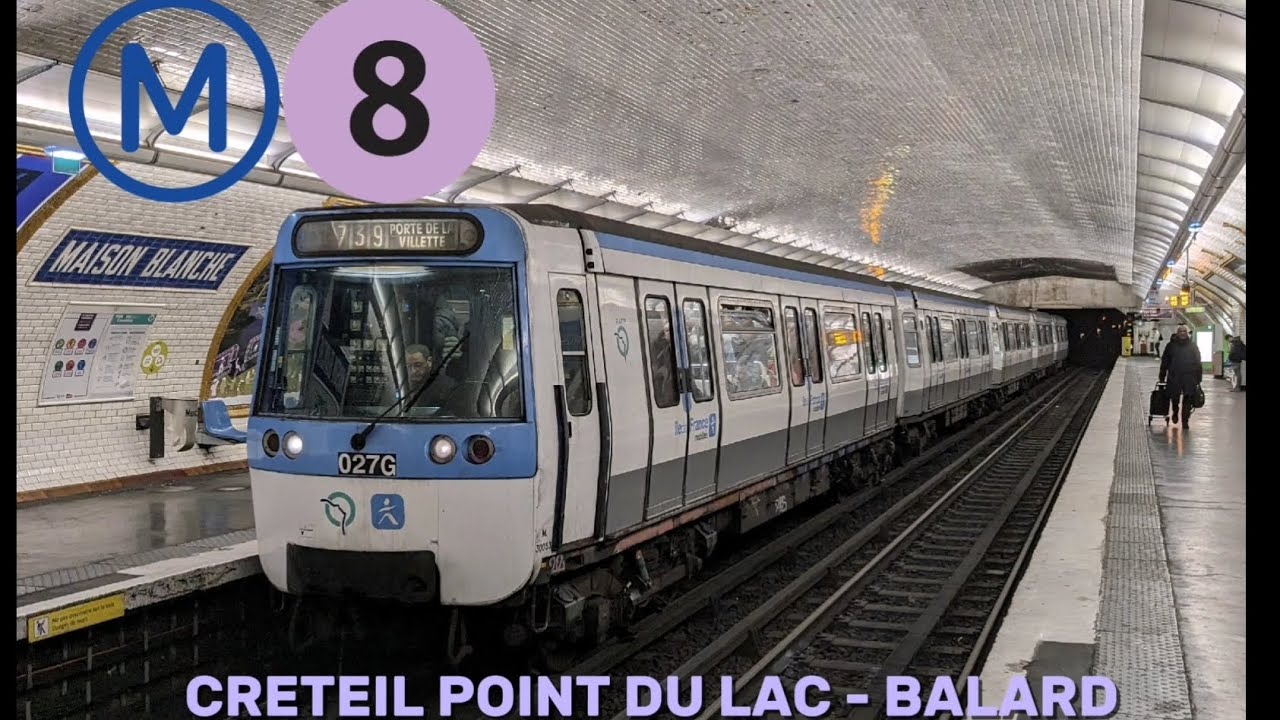 LIGNE 8 TRAJET DE CRETEIL POINT DU LAC A BALARD EN MF77 IDFM