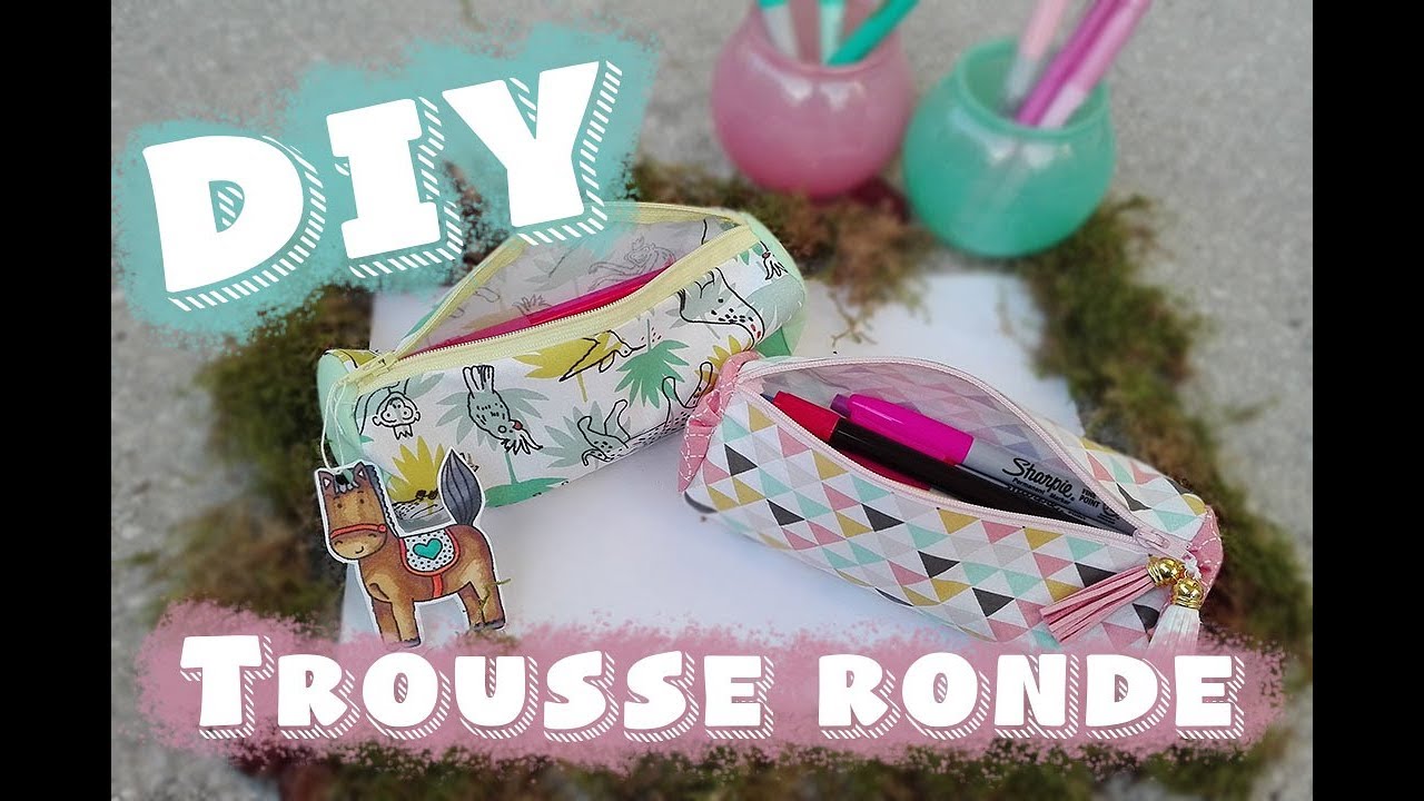 DIY coudre une trousse ronde AVEC et SANS machine!