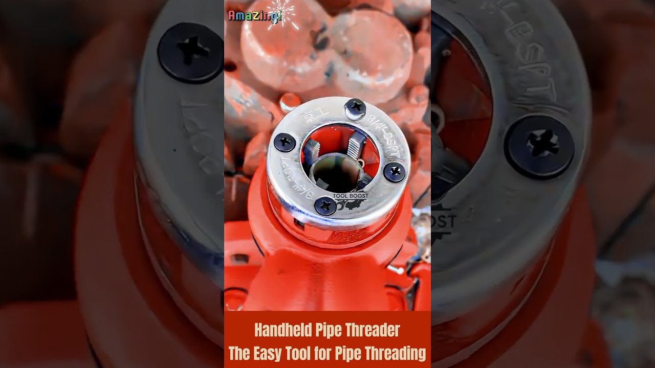 Amazing! Handheld Pipe Threader - The Easy Tool for Pipe Threading #tool #shorts