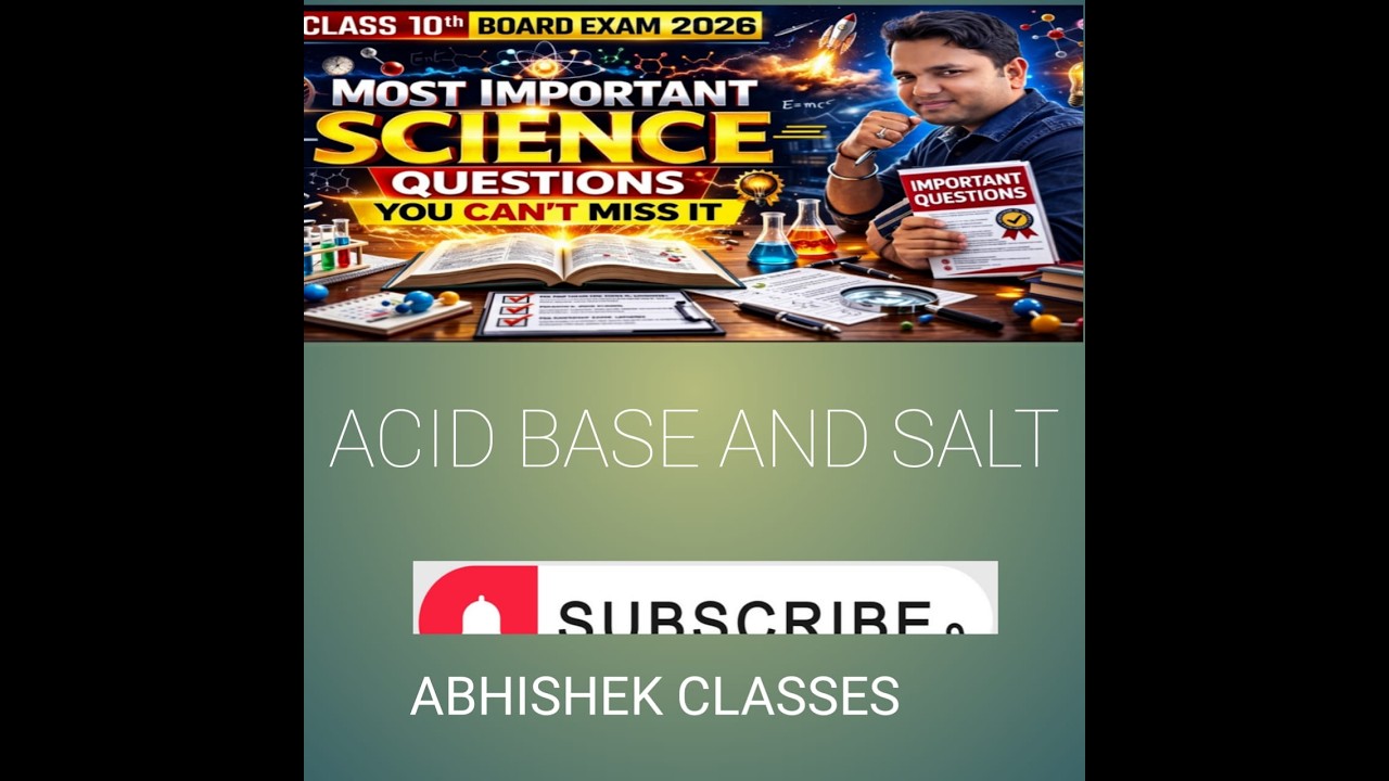 ACID BASE AND SALT IMPORTANT QUESTIONS