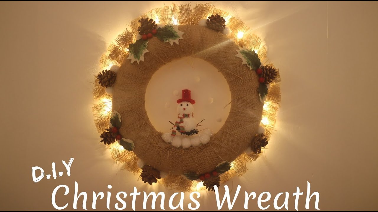 DIY Hessian Christmas Wreath | No Sew | Tutorial