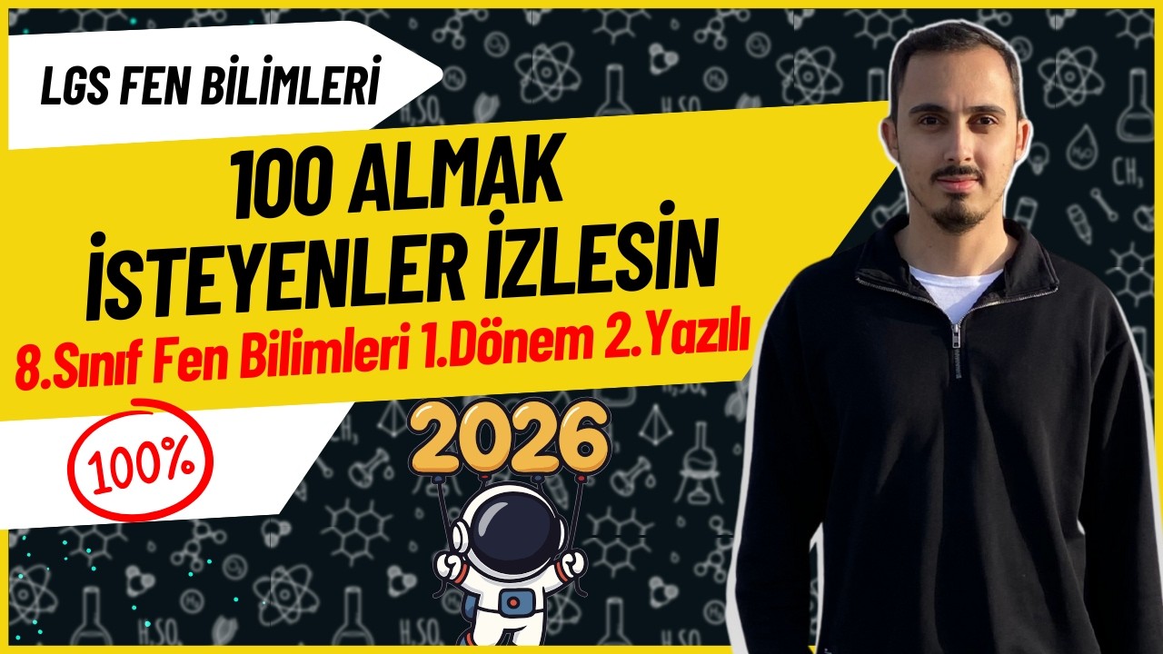8. Sınıf Fen Bilimleri 1. Dönem 2. Yazılı Örnek Yazılı